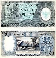 *50 Rupií Indonézia 1964, P96 UNC - Kliknutím na obrázok zatvorte -